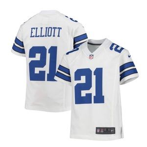 Youth Nike Ezekiel Elliott White Dallas Cowboys Player Game Jersey